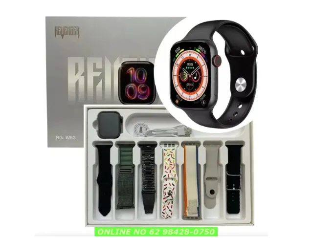 Smartwatch Relógio Inteligente 47,35mm 7 Pulseiras Revenger