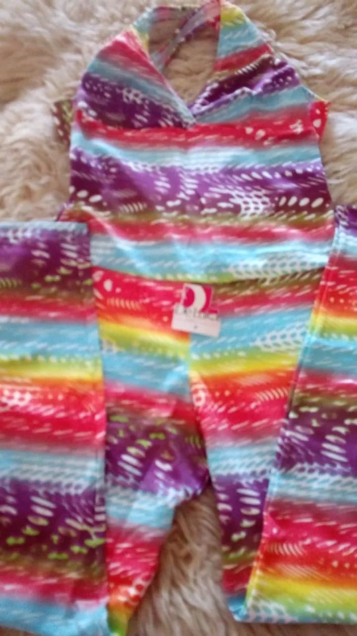 Macacão em suplex estampado 