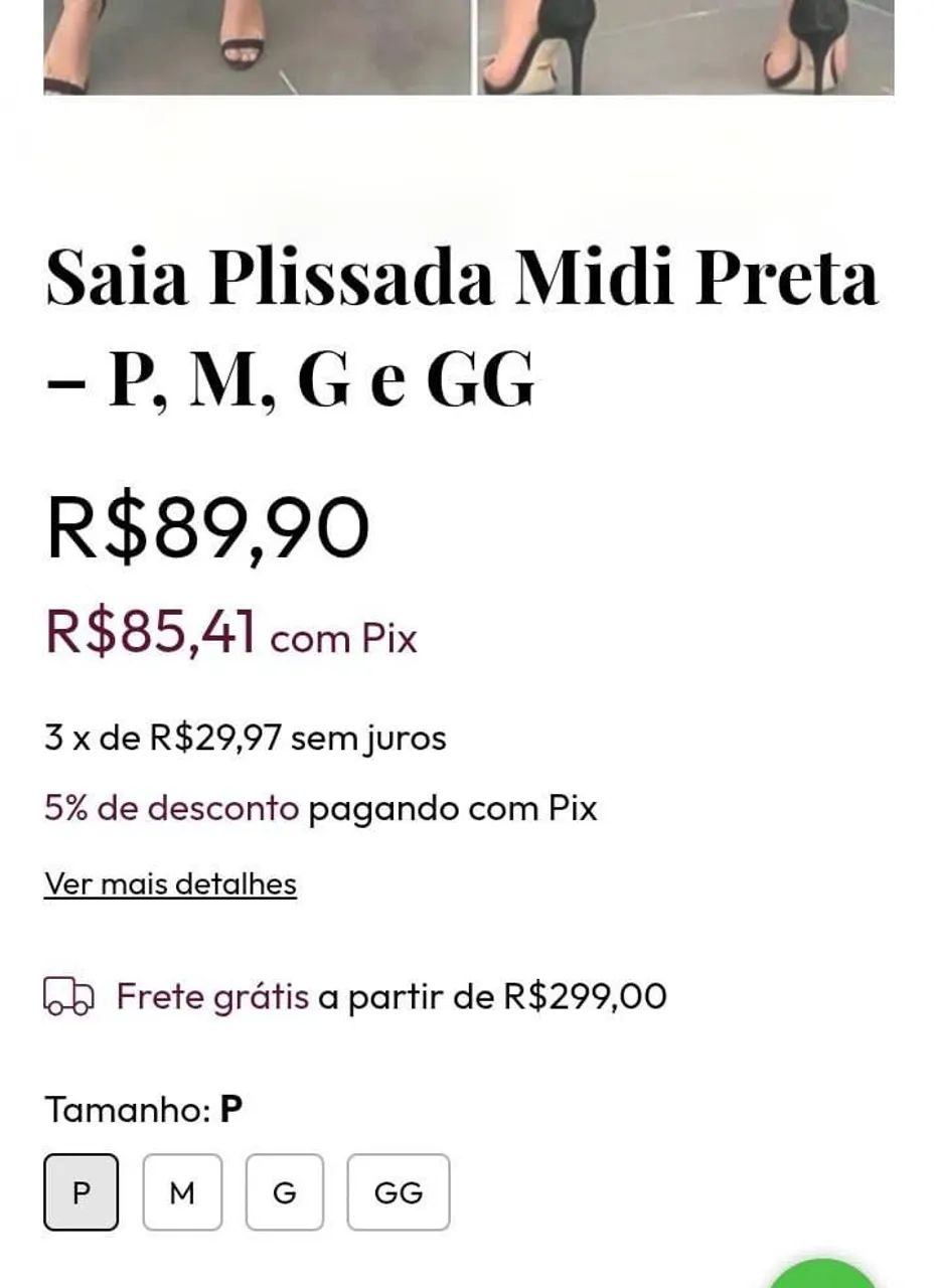 Saia plissada GG - Foto 5