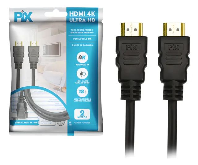 Cabo Hdmi 4k 2.0 2 Metros Ultra Hd Pc Not