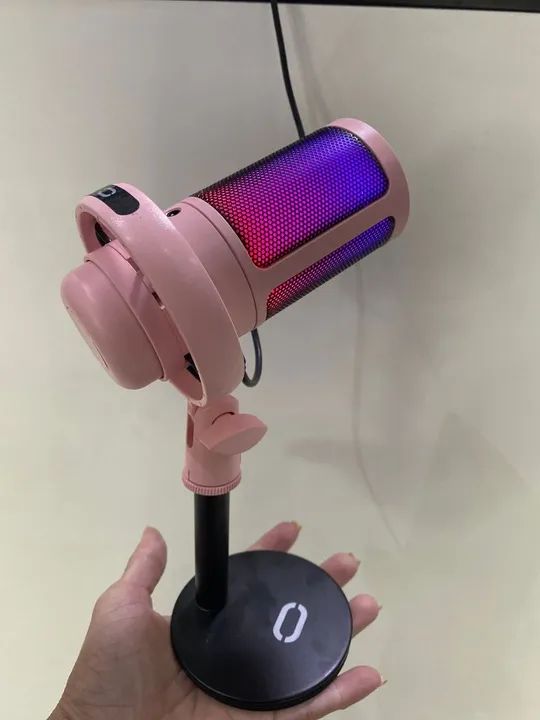 Microfone Gamer Tomate MT 1060R - USB, LED e Qualidade de Som Profissional - Loja Coimbra - Foto 4