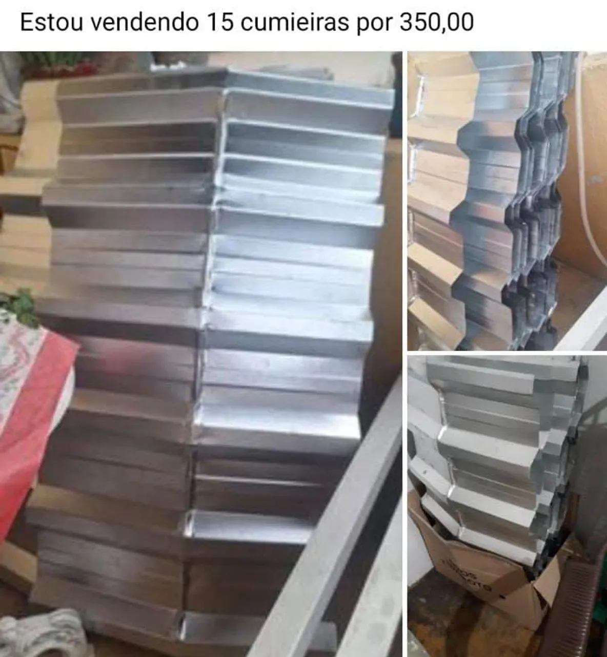 Cumeeiras para telhado - 15 unidades