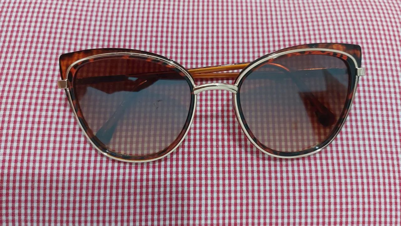 Óculos de Sol Feminino rose gold com tartaruga  - Foto 2