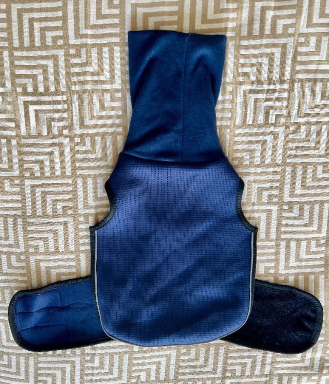 Colete combate ansiedade para cão, com velcro, azul marinho, tamanho P, seminovo - Foto 4