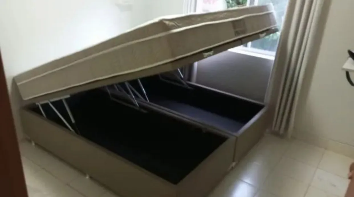 CAMA BOX BAÚ KING SIZE 193x203 CONFORTÁVEL E ESPAÇOSA