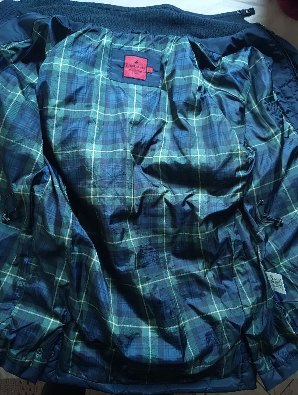 Jaqueta masculina azul marinho acolchoada - Foto 3