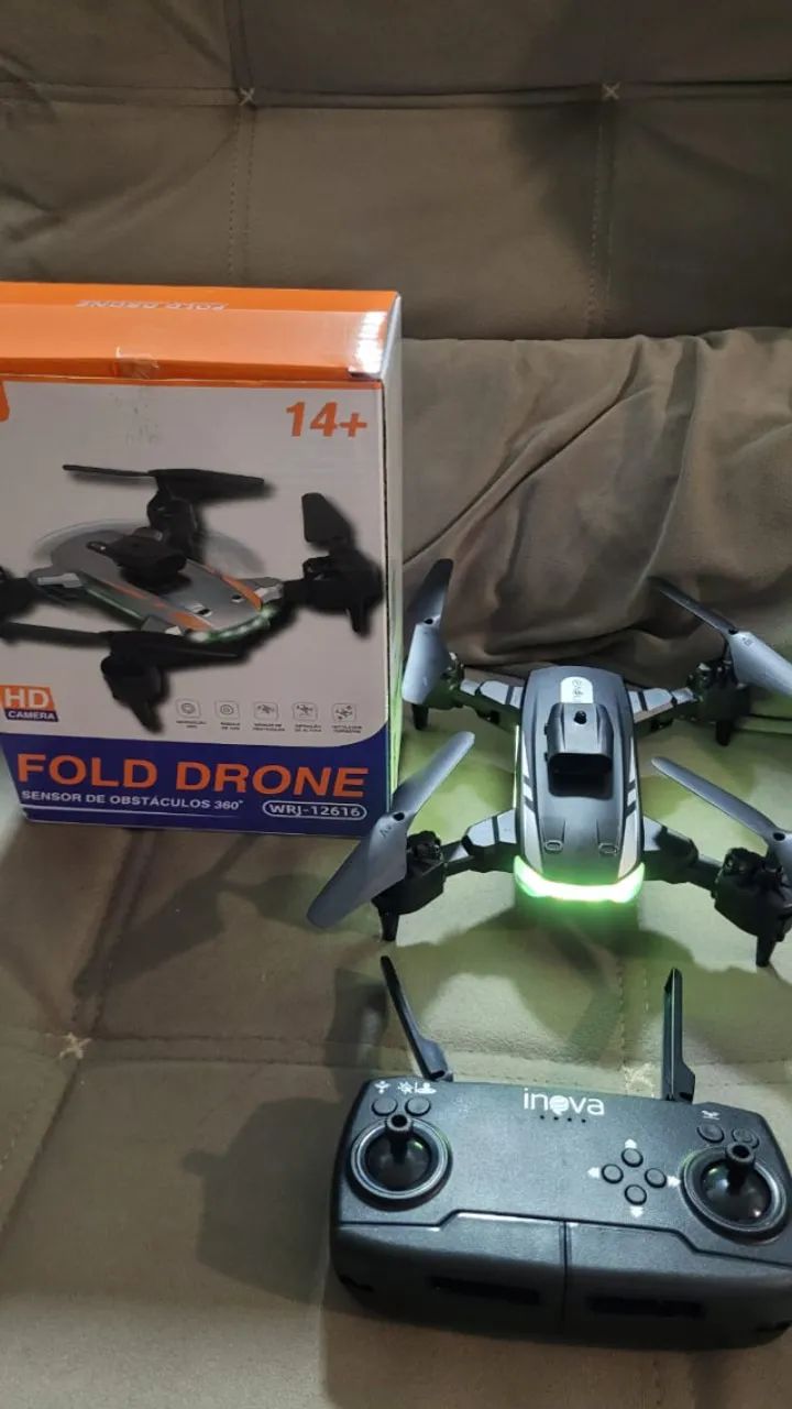 Drone Inova WRJ12616 Camera HD Recarregável USB Acrobático Dobrável  - Foto 3