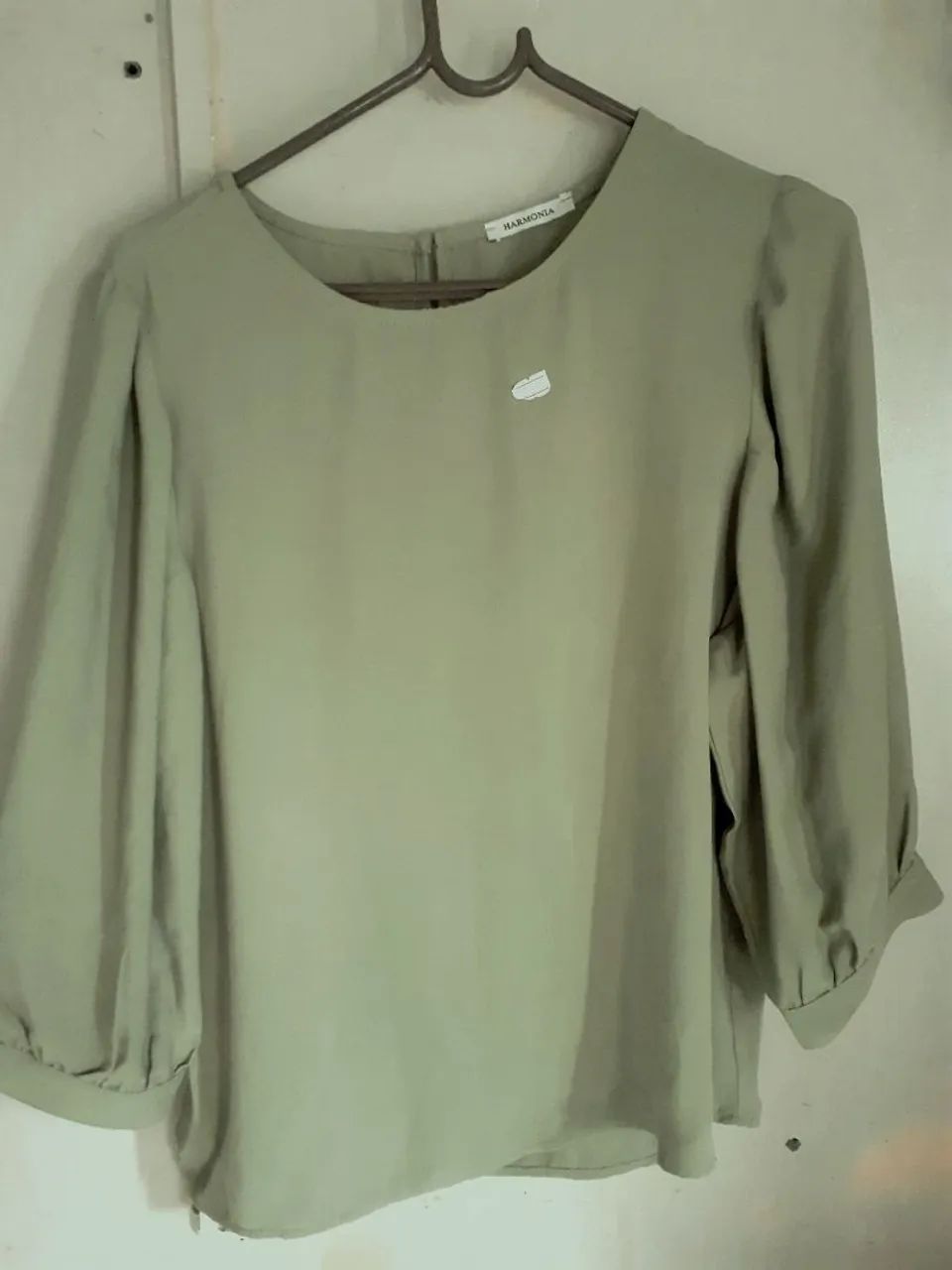 Blusa Verde Manga Longa Elegante - Foto 2