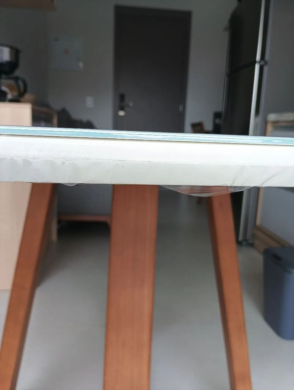 Mesa retangular 90x120 com tampo de vidro  - Foto 5