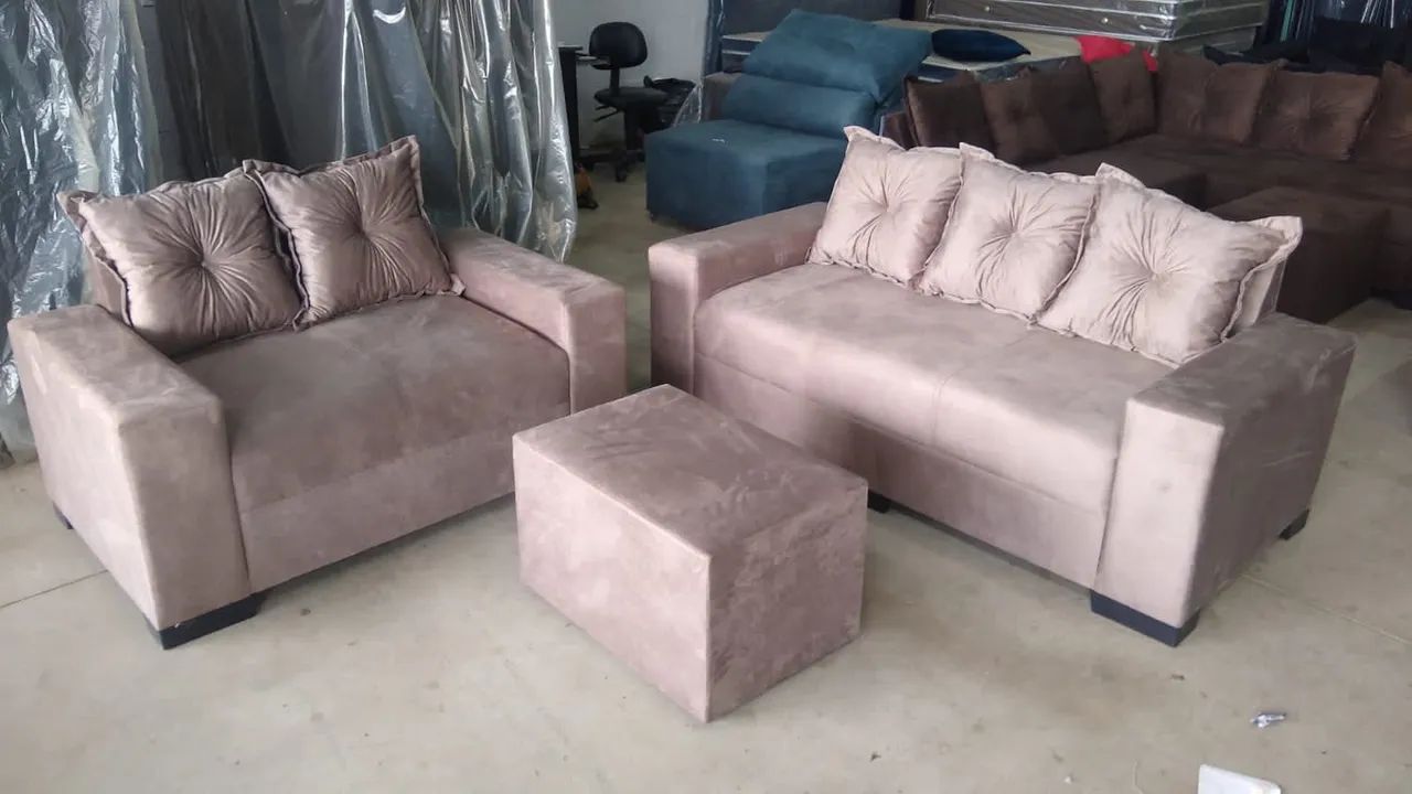 Sofá ? com PUFF central de brinde  - Foto 5