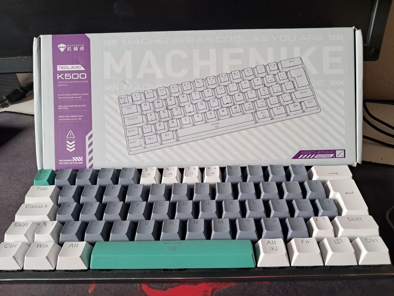 Teclado Mecânico Machenike K500-B61 60% Switch Brown - Foto 4