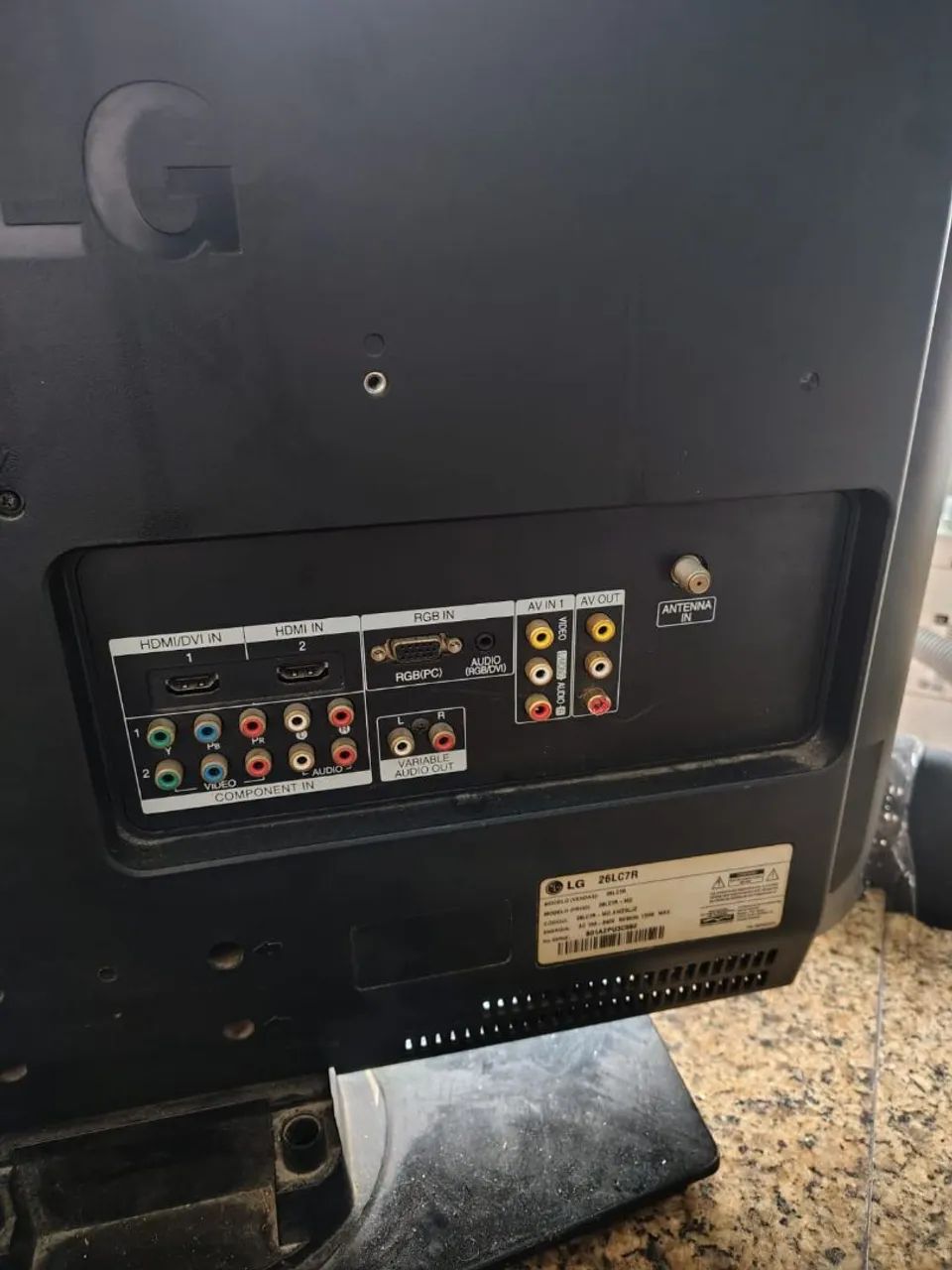 Tv LG 26 polegadas com defeito 