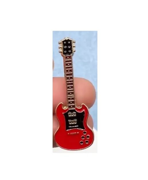 Broche Pin de Lapela Mini Guitarra Modelo Gibson SG - Foto 2