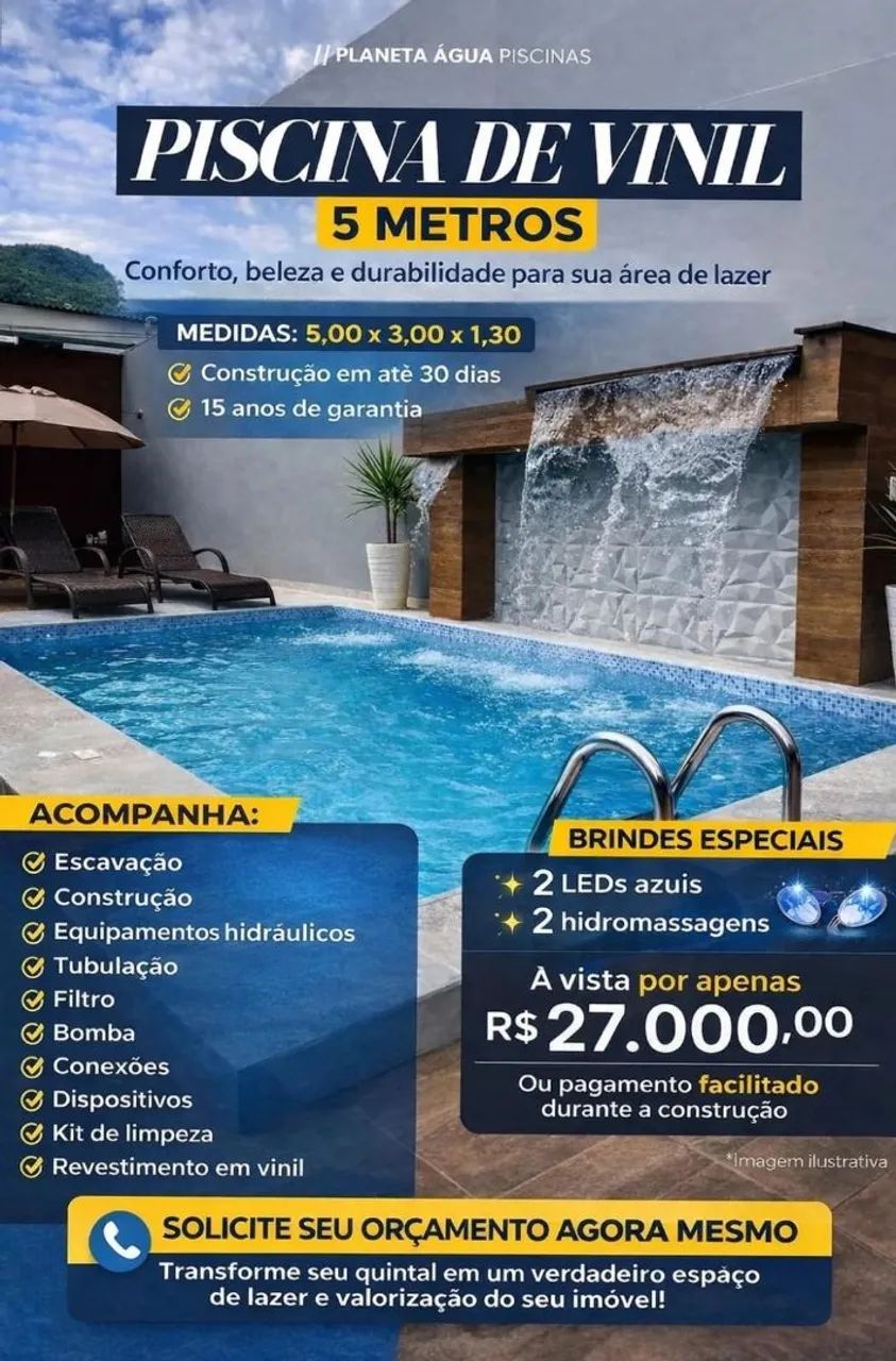 Piscina em alvenaria 