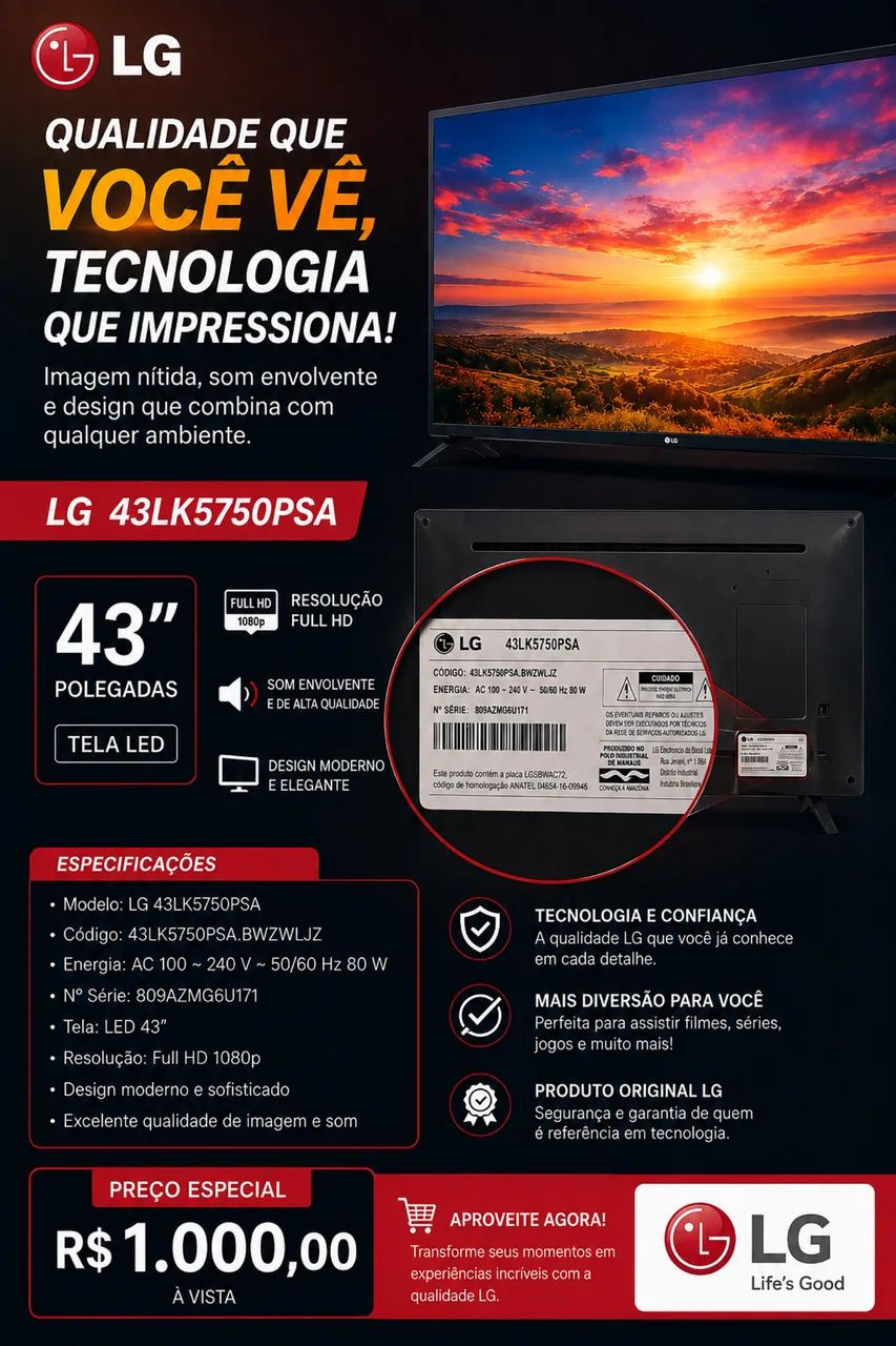 Tv LG 43? 