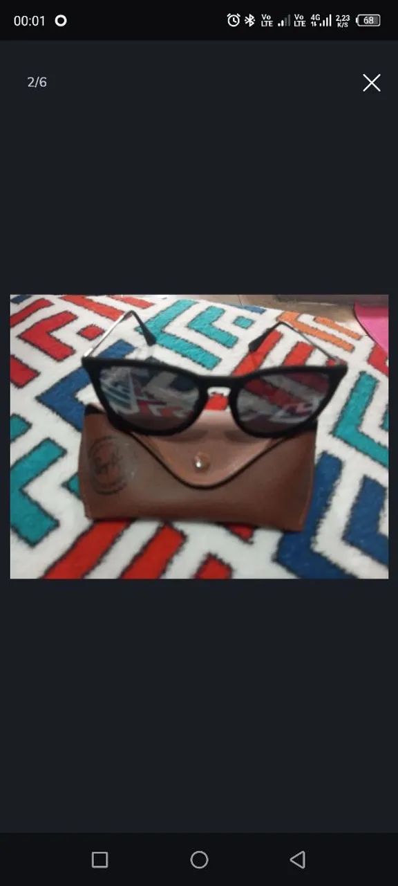 óculos de sol da marca Ray-Ban, modelo Erika.  LEIA O ANÚNCIO  - Foto 3