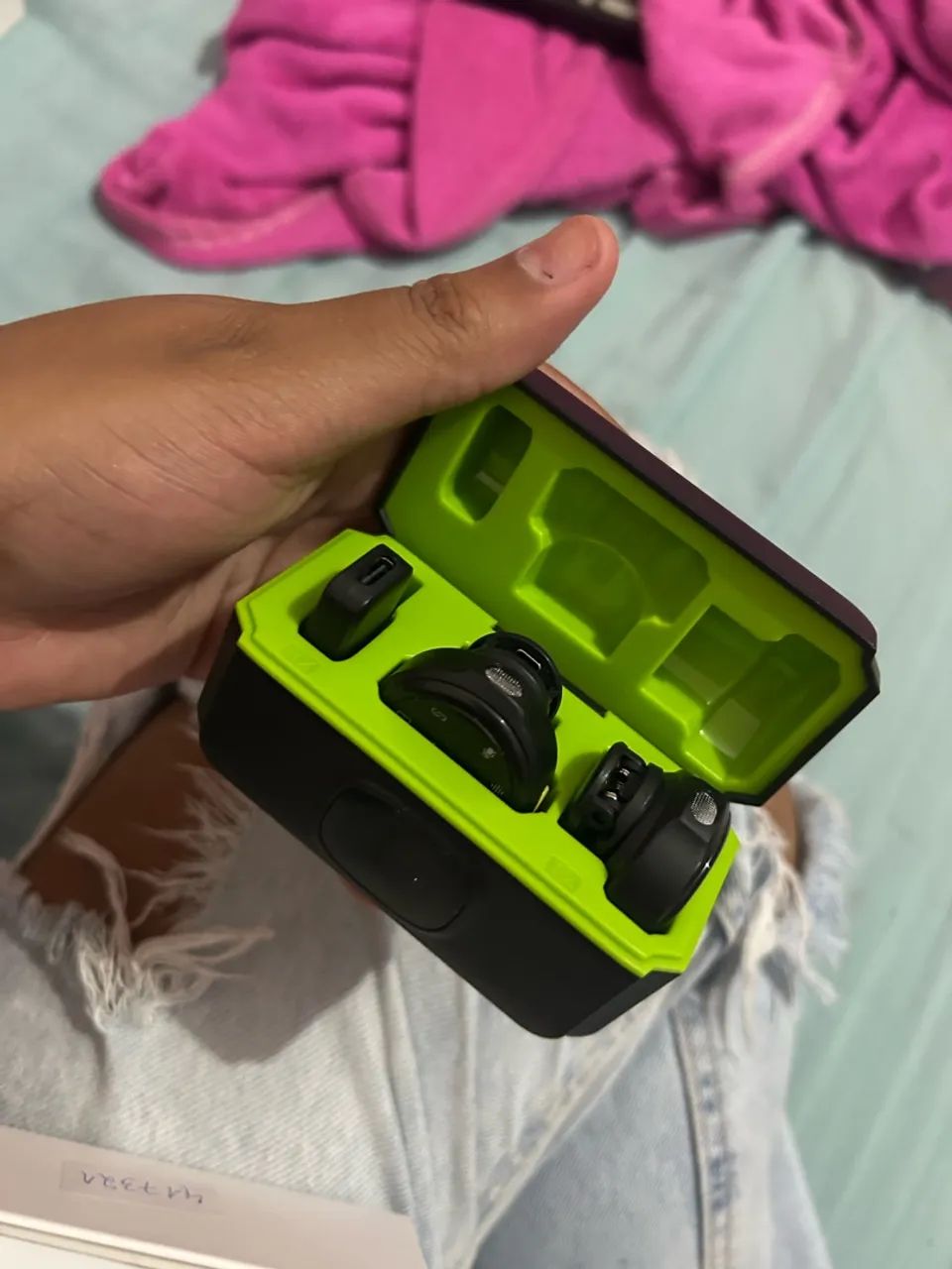Microfone lapela sem fio duplo ARMER clipsense 2C USB-C case recarregável - Foto 2