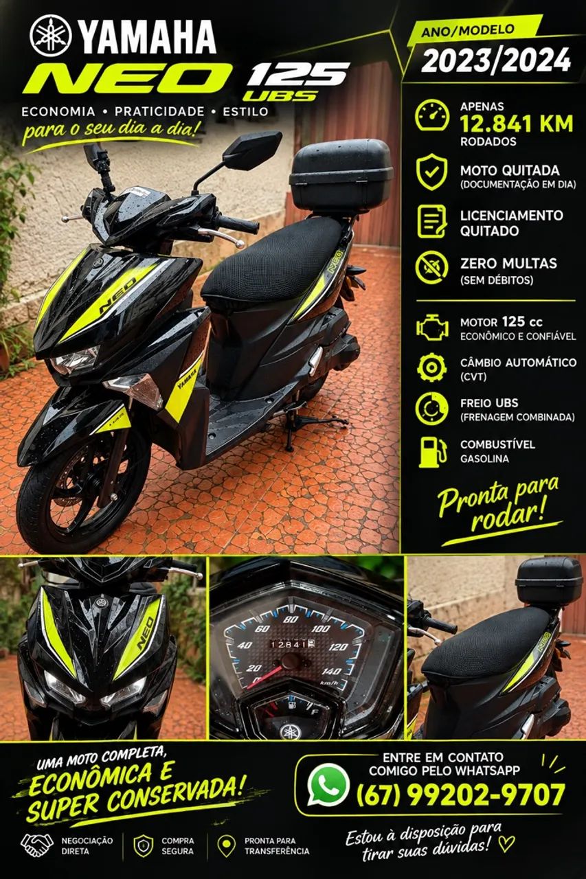 NEO 125Cc AUTOMÁTICA / moto já quitada!