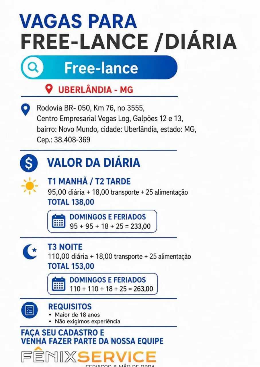 VAGAS DE EMPREGO/FREELANCER UBERLÂNDIA  - Foto 2