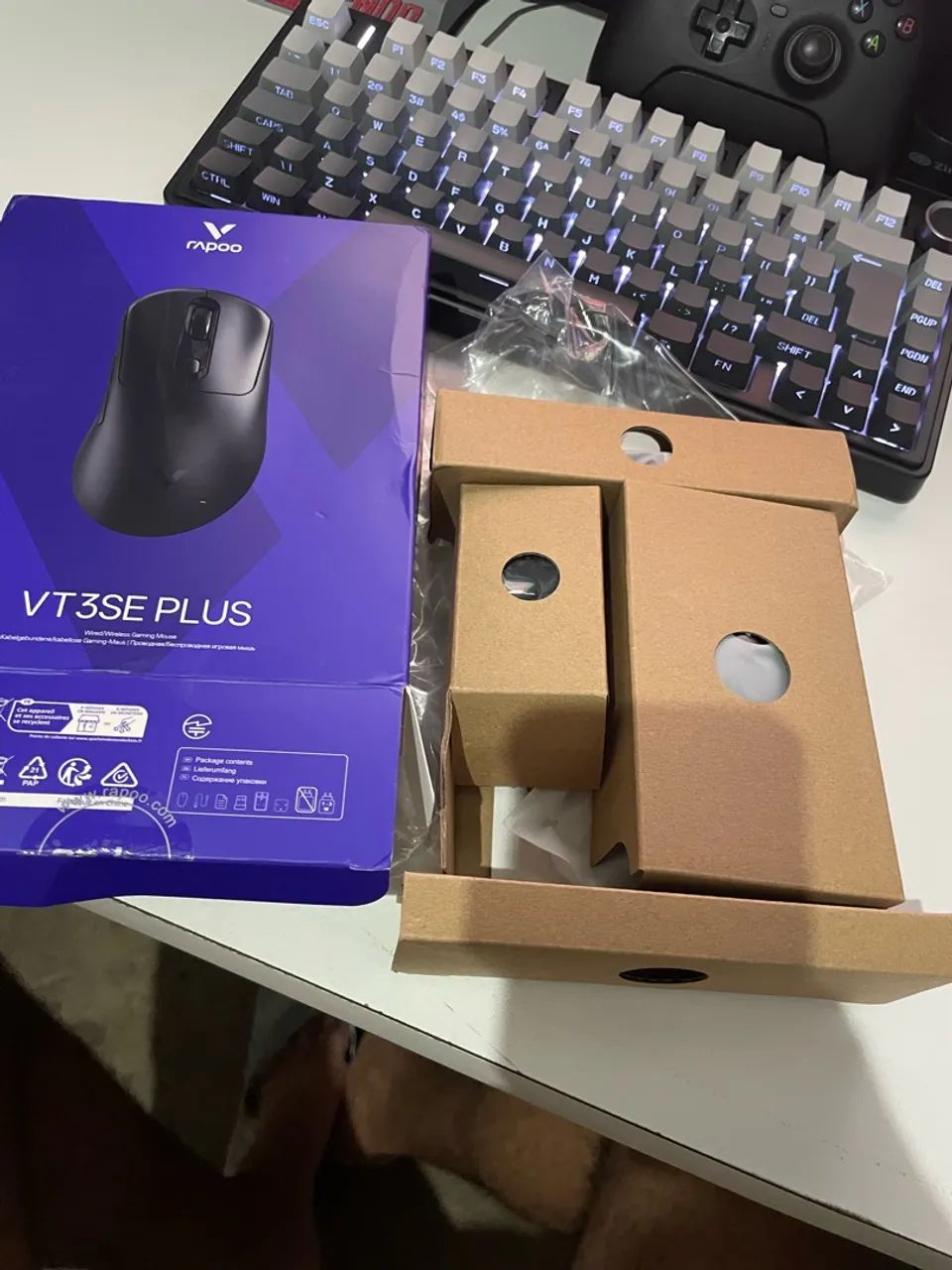 Mouse Rappo VT3 + base de carregamento - Foto 4