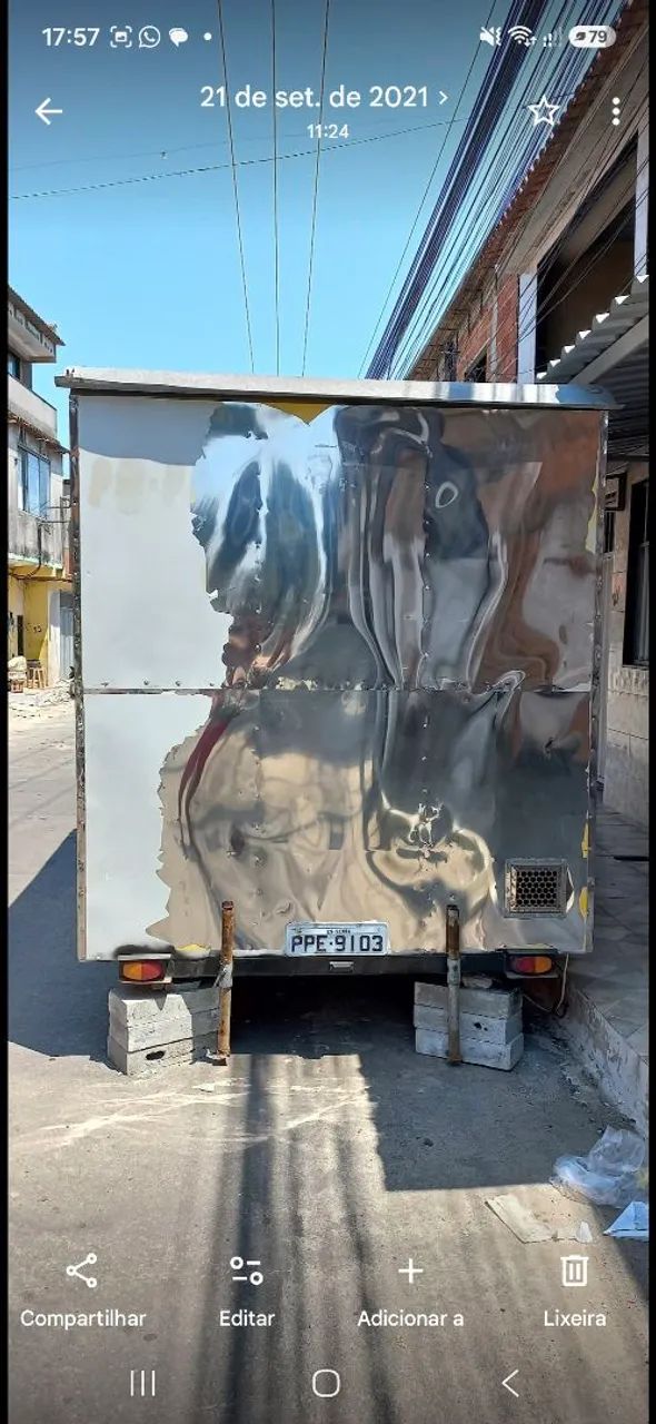 Vendo trailer todo em inox 5×2.   ( ACEITO PROPOSTAS ) ACEITO CARRO NA TROCA! - Foto 5
