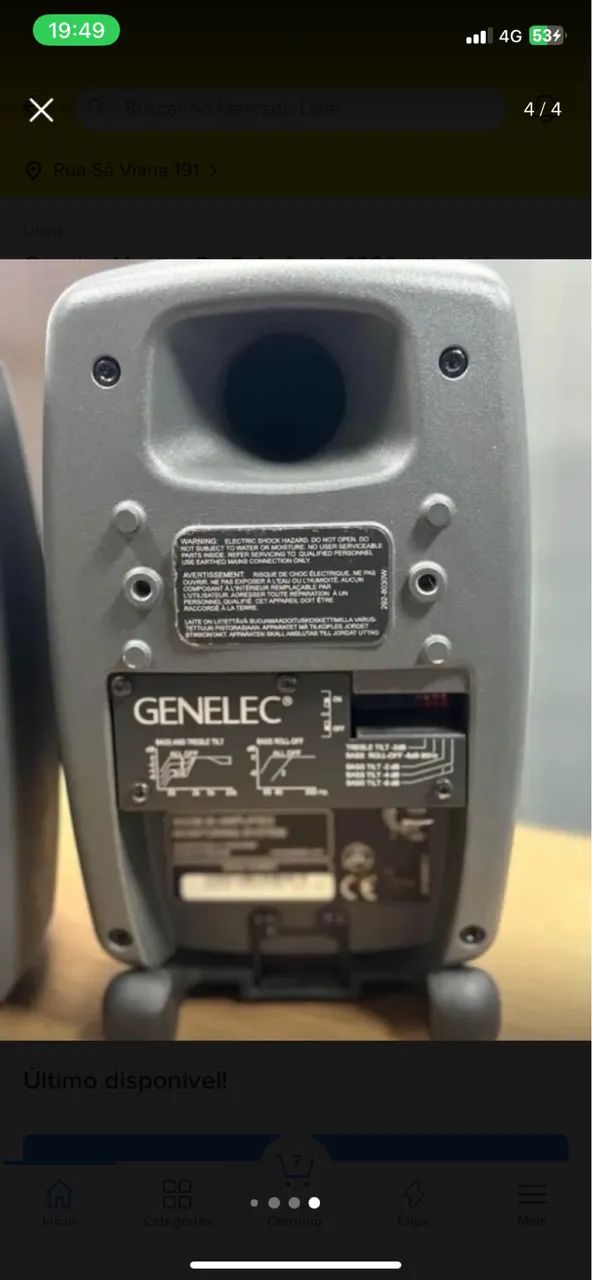 Monitor de referência Genelec 8020C