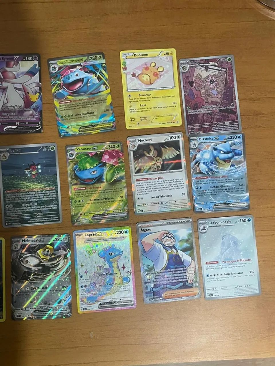 Lote carta de pokemon: blastoise, lapras, ditto, sylveon, Venusaur 