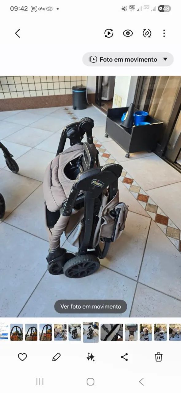 Carrinho Chicco Kwik One Usado - Foto 4