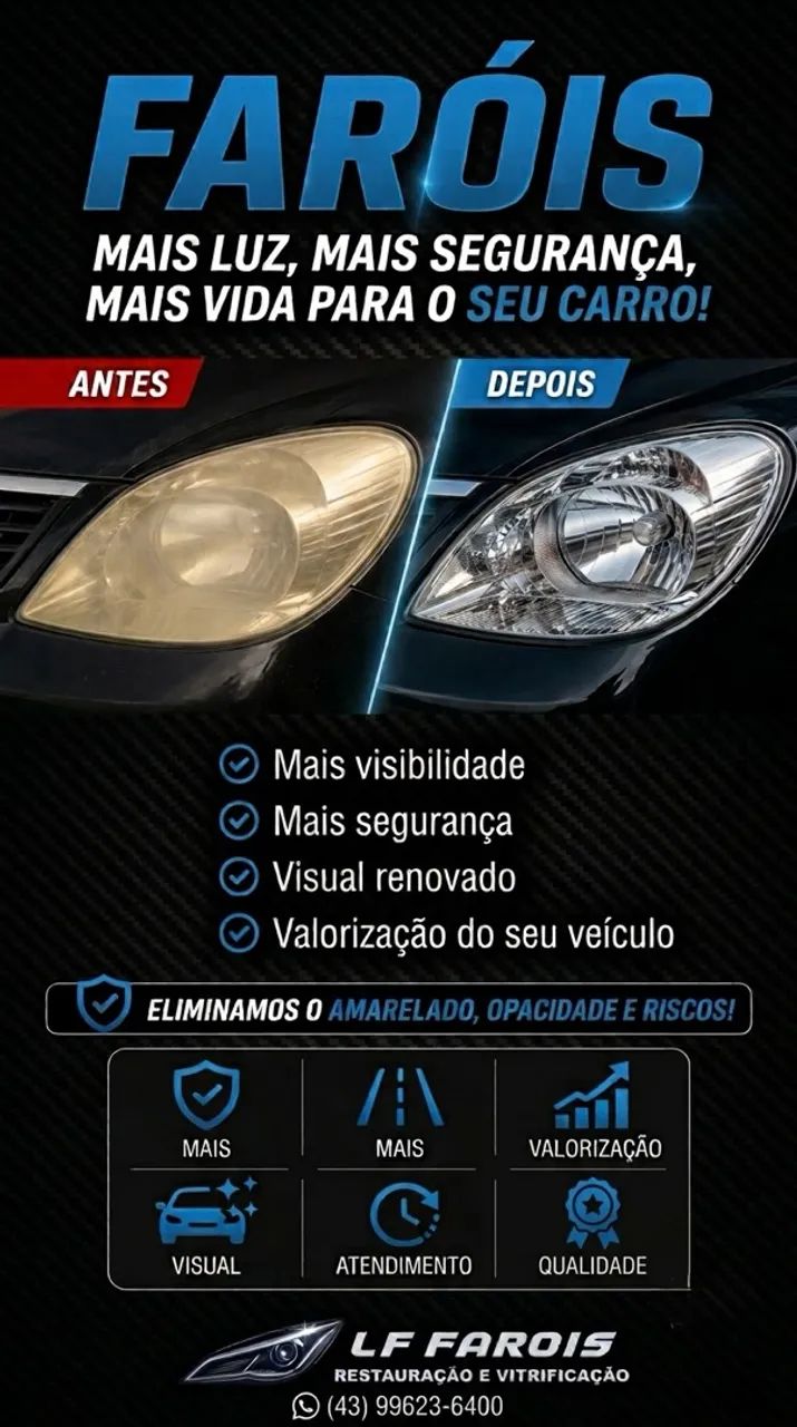 Polimento e vitrificação de Farol  - Foto 2