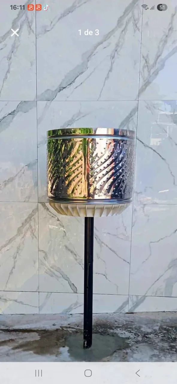 Lixeira de inox  - Foto 3