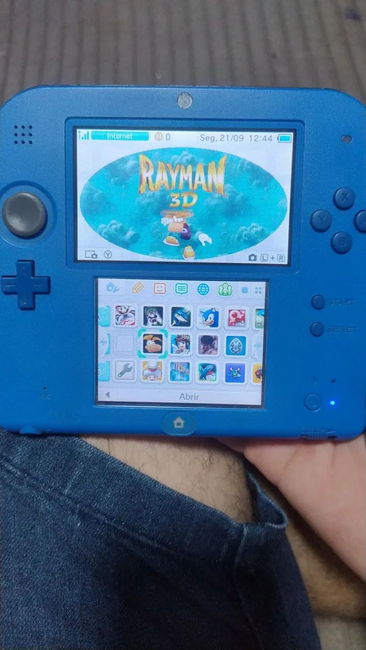 Nintendo 2ds azul funcionando perfeitamente e desbloqueado 