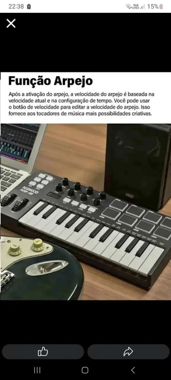 Teclado  controlador midi