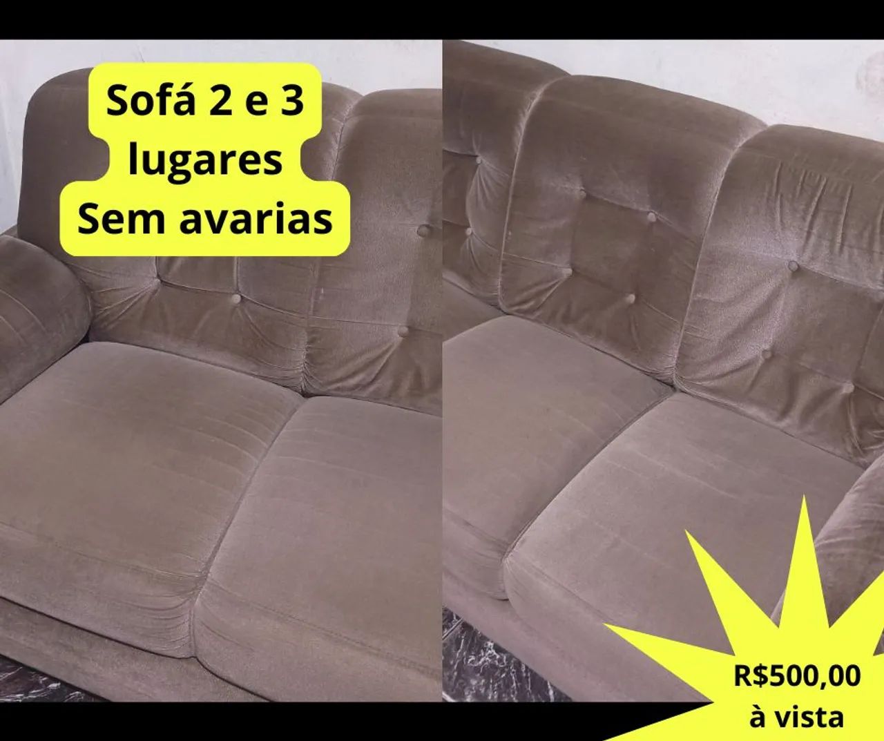 Jogo de Sofá Simples Sem Avarias - Tatuí 