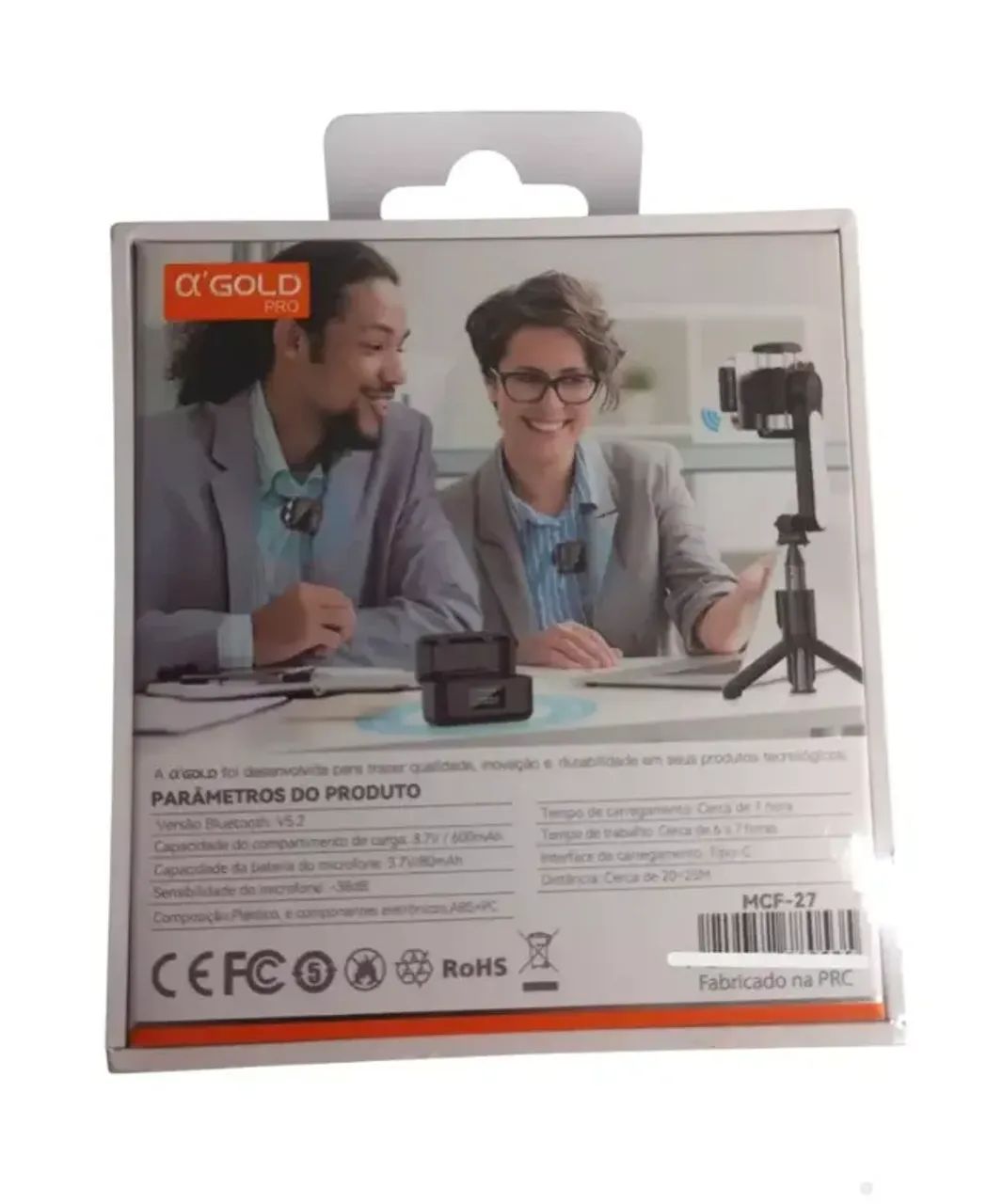 Microfone Sem Fio A'Gold Pro MCF-27 Tipo-C - Foto 3