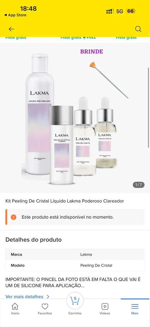 Kit peeling de cristal lakma