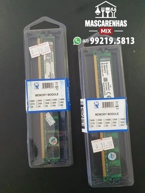 Memoria para Computador DDR2 2gb Nova Cod: 0134