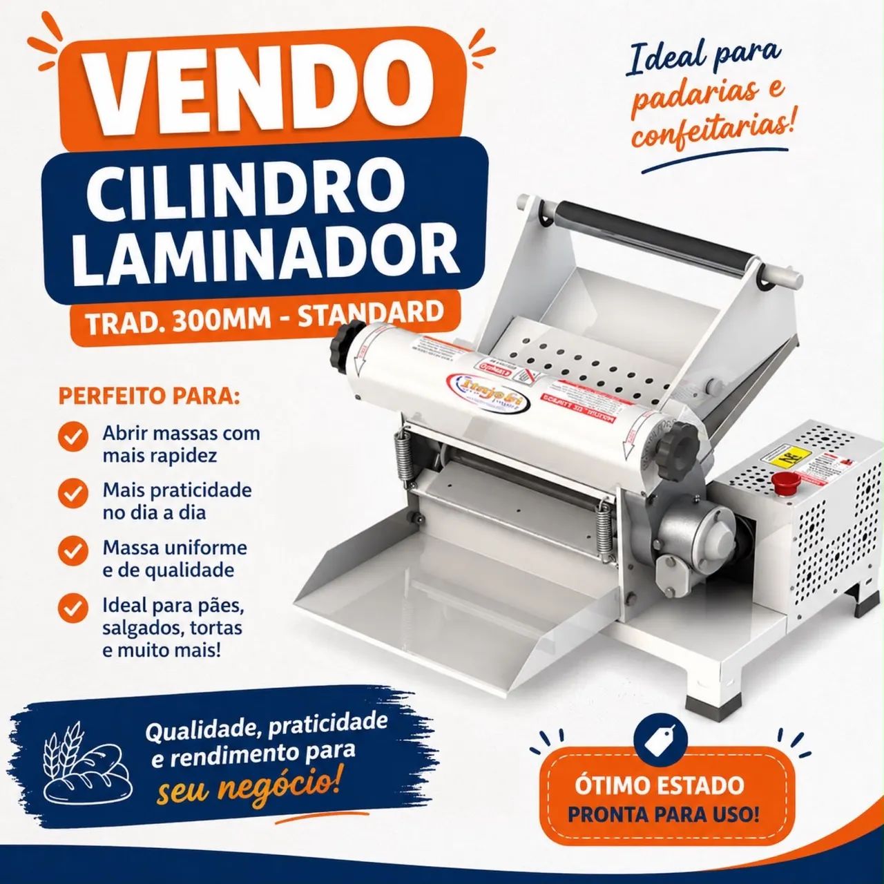 Venda de cilindro massa de pastel