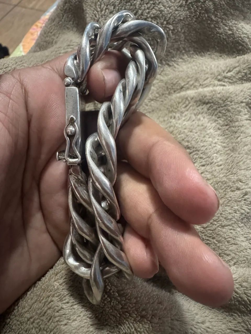 Pulseira grossa de prata  - Foto 2