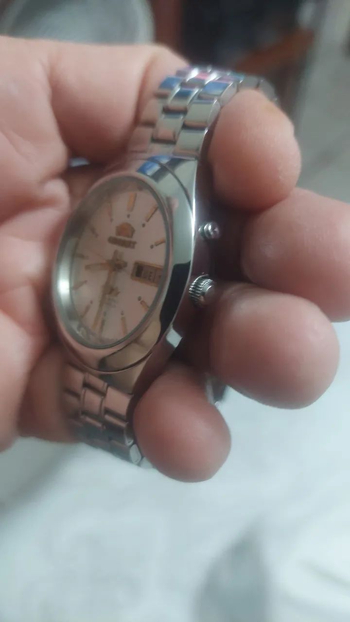 RELÓGIO ORIENT CRYSTAL AUTOMÁTICO JAPAN IMPECÁVEL  - Foto 5