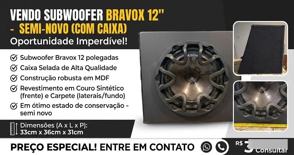 Caixa vedada sub Bravox 12 