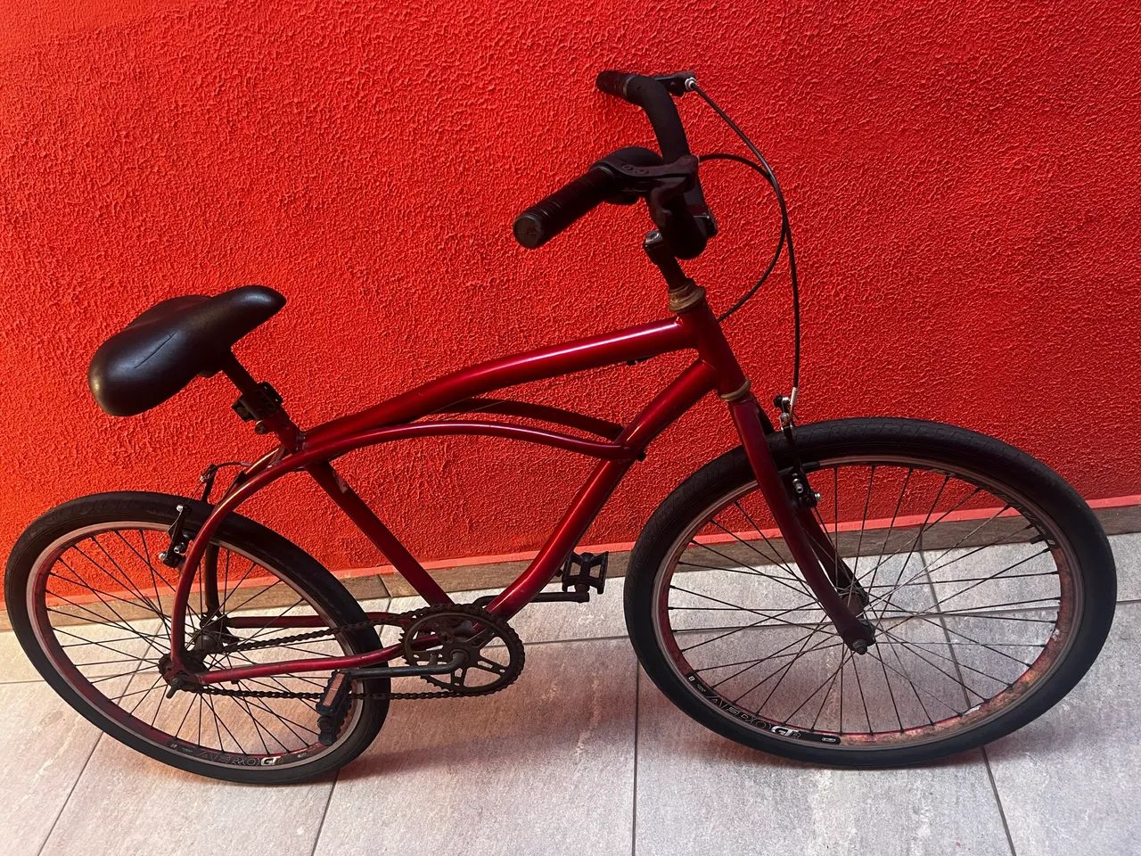 BICICLETA ARO 26 CRUISER VERMELHA - Foto 2