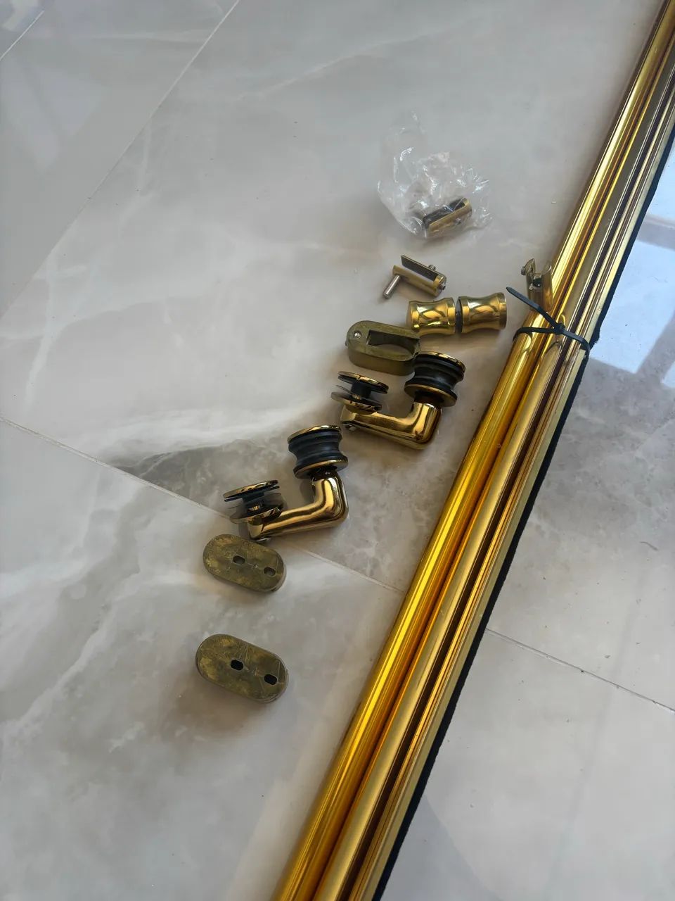 Kit dourado premium de box para banheiro - Foto 3