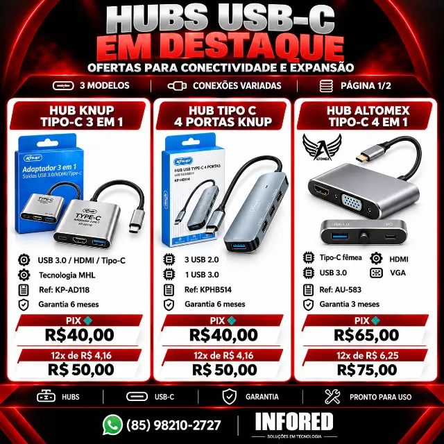 Hubs USB-C em Destaque