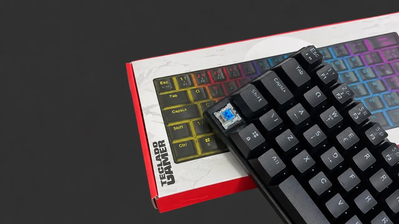 Teclado Mecânico Gamer Ninja Leap 60% Switch Blue - Foto 4
