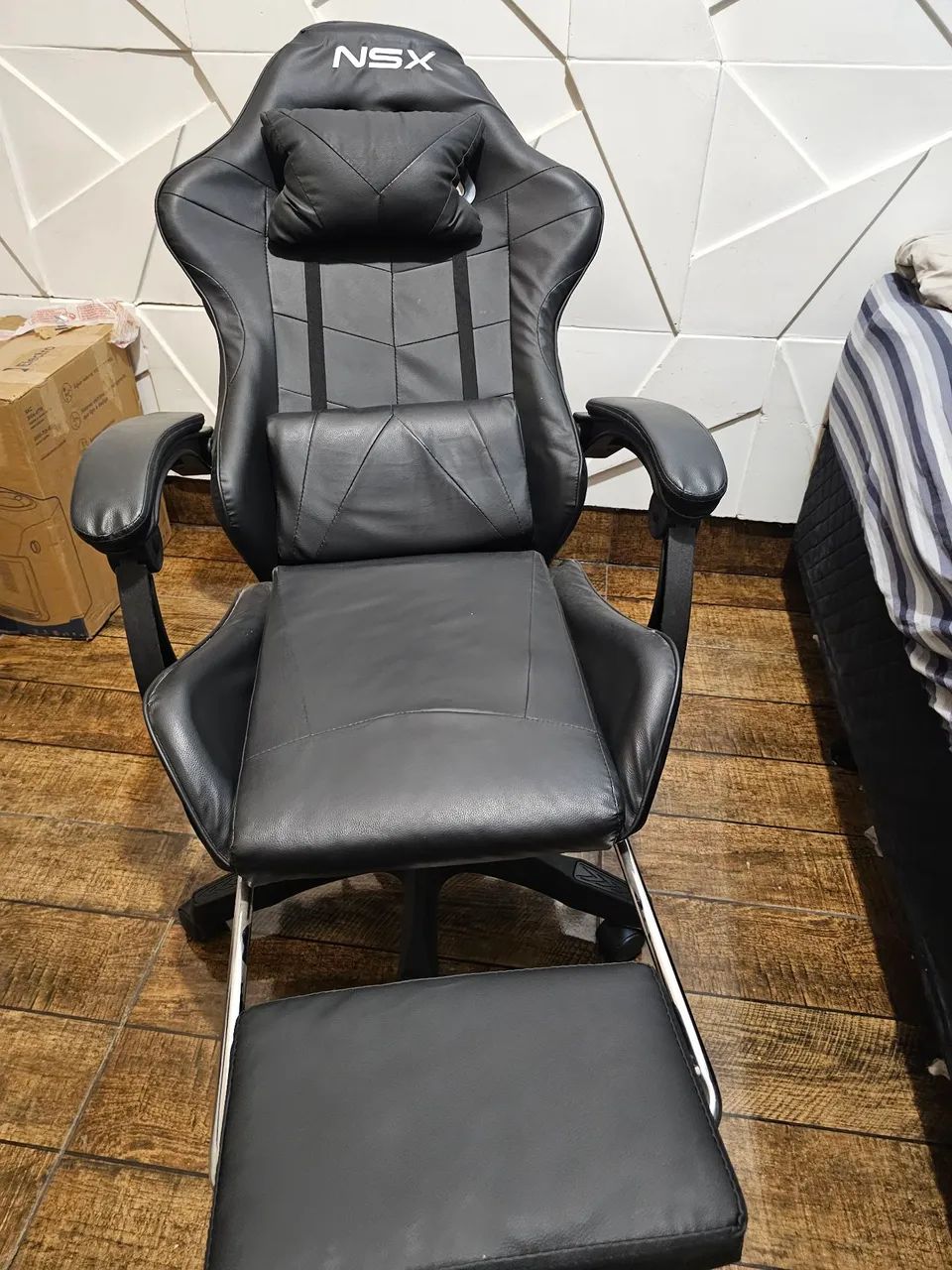 Cadeira gamer couro sintético 
