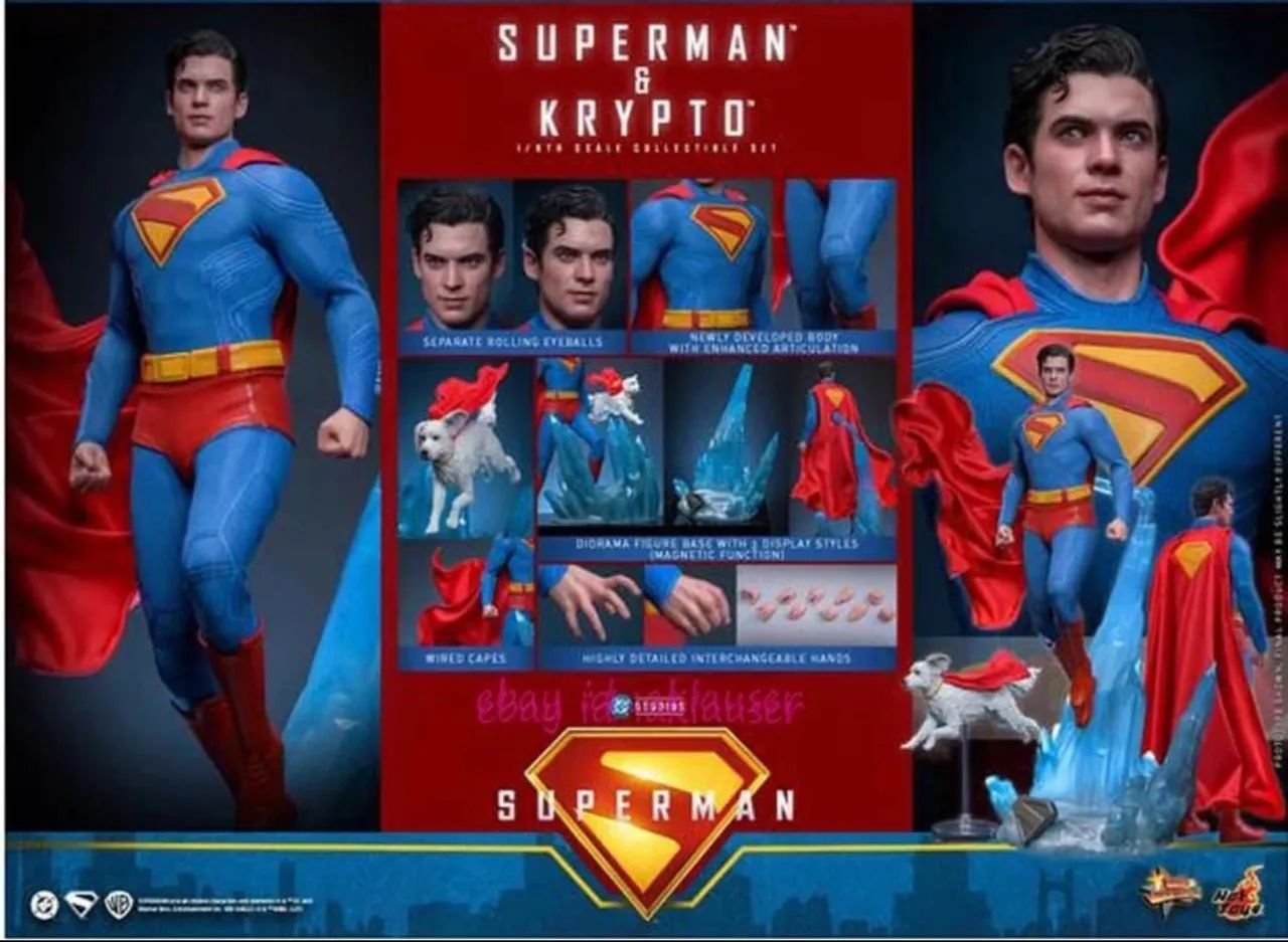 Superman e krypto 1/6 hottoys lacrado