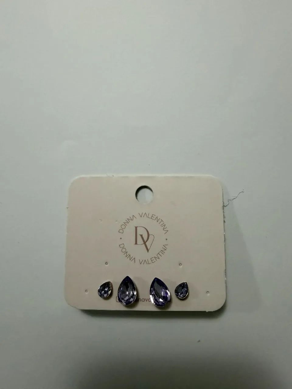 Brinco duplo gota roxo  - Foto 2