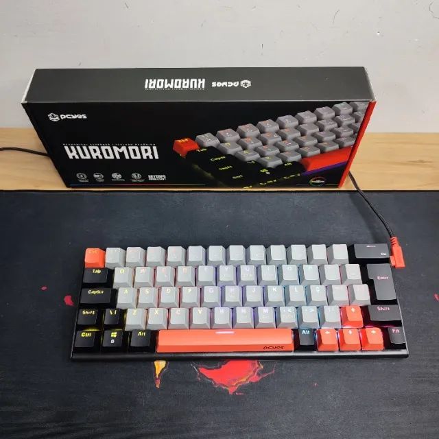 Teclado Mecânico 60% PCYes Kuromori Black Vulcan - Foto 3