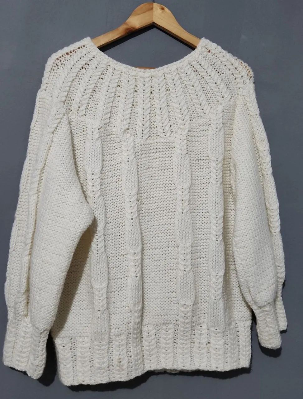 Sueter branco de tricô - Foto 4