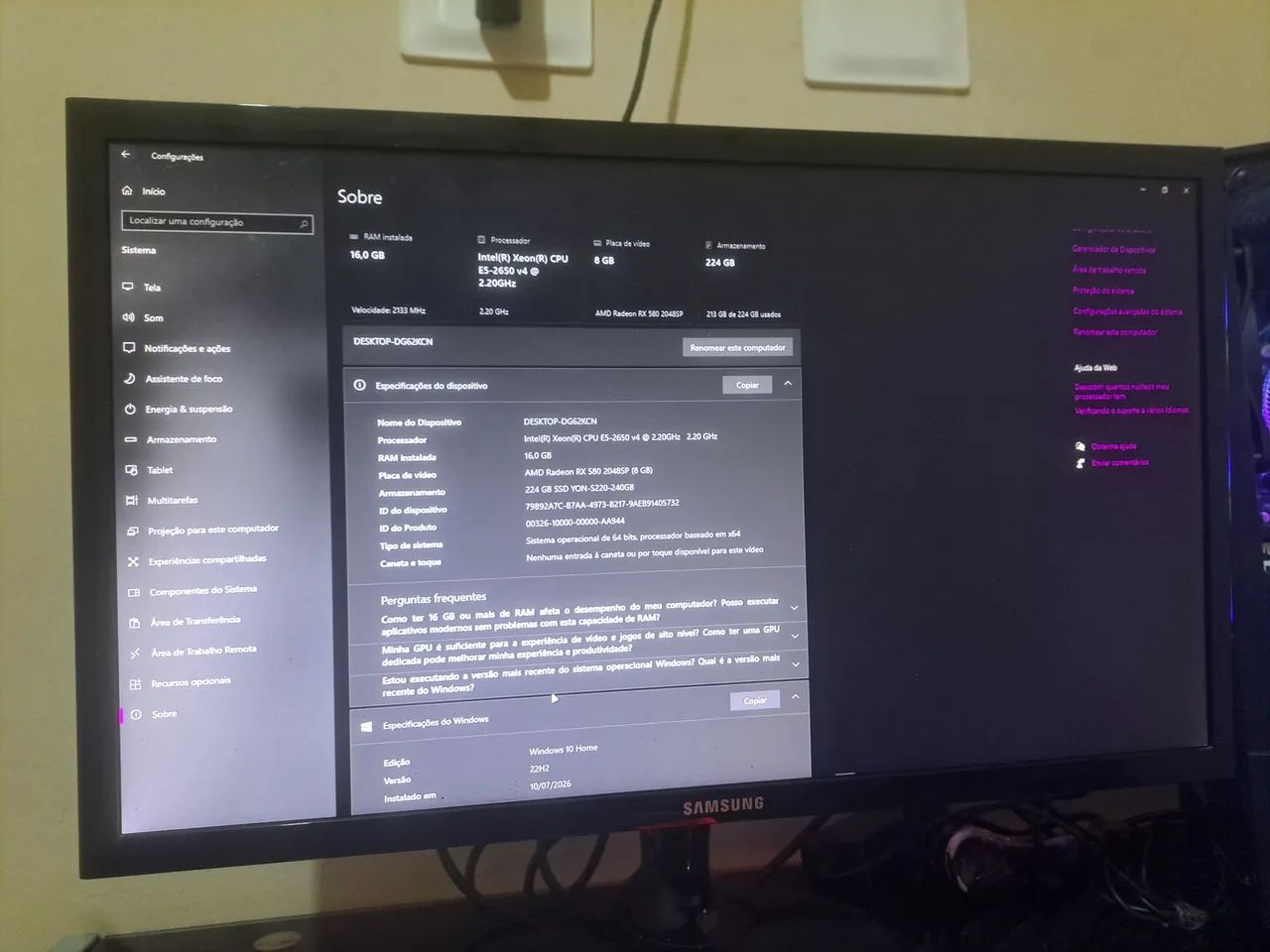 PC Gamer Xeon + RX 580 8GB | Pronto para Jogar (APENAS CPU) - Foto 3